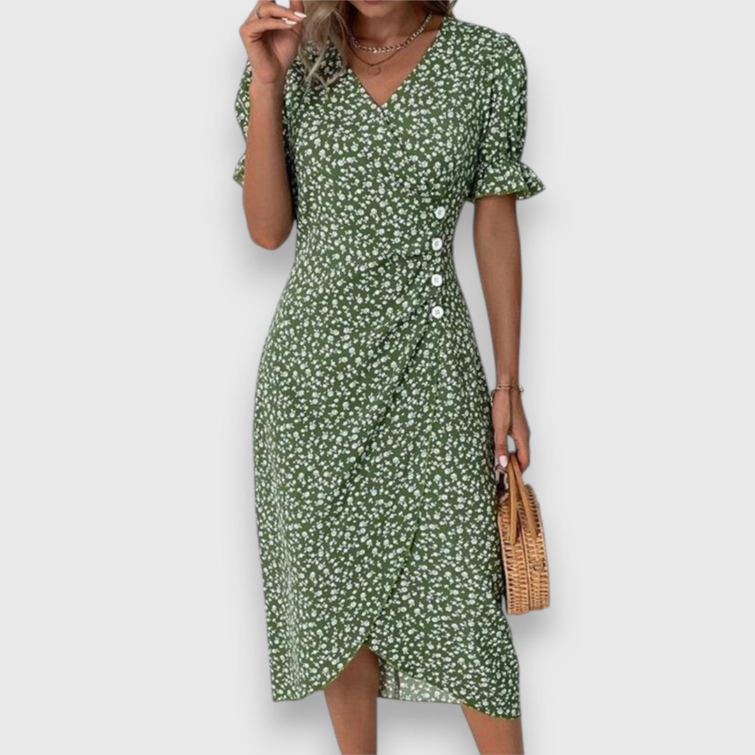 Women's Elegant Floral Dress - Timeless Charm for Any Occasion