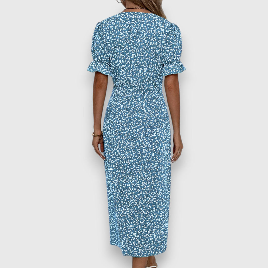Women's Elegant Floral Dress - Timeless Charm for Any Occasion