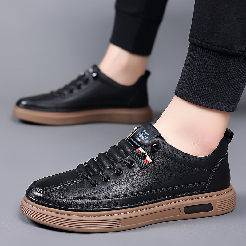 Men's Leather Trainers – Air-Cushioned Everyday Casual Shoes – view 9