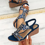 Women's Floral Wedge Sandals - All-Day Support & Style