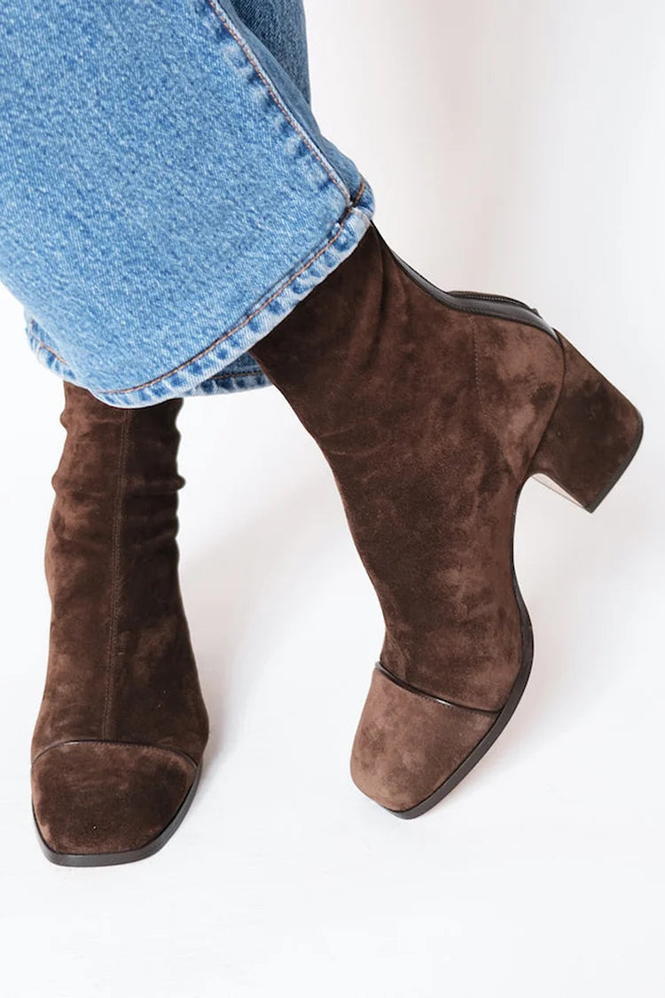 Women's Square Toe Block Heel Boots - Versatile Wardrobe Staple