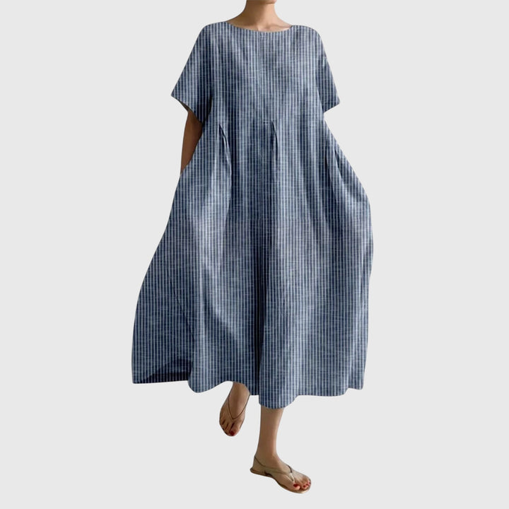 Women's Striped Maxi Dress - Effortless Summer Elegance