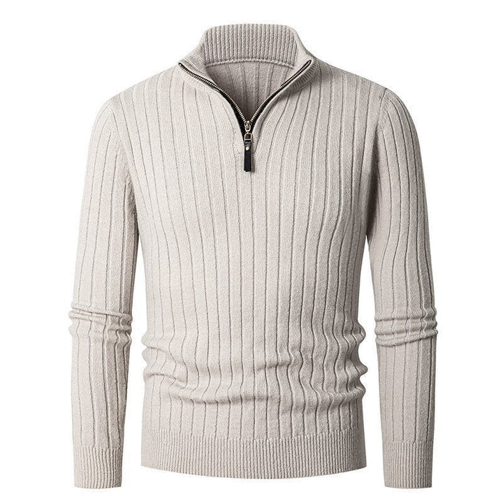 Men's Zephyr Cashmere Half-Zip Jumper – Soft Knit Funnel Neck