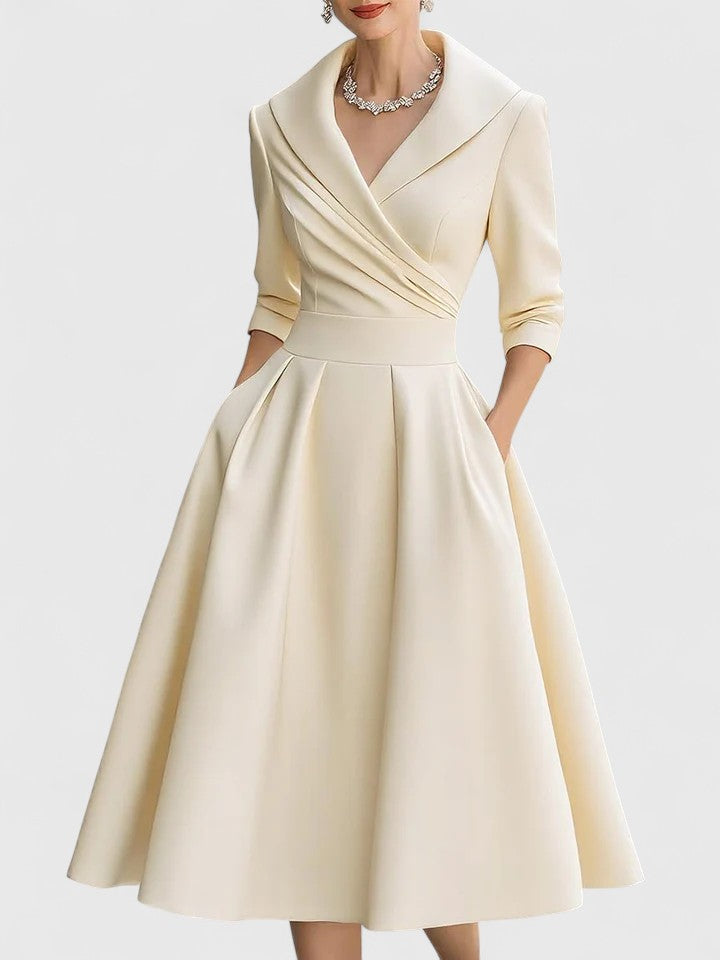 Women's Elegant Midi Dress - Effortless Style for Day or Night