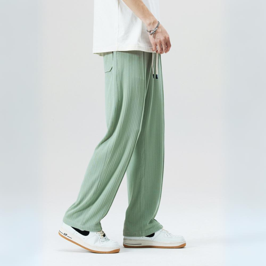 Men's Pleated Tailored Trousers – Elastic Waist Smart Casual – view 9