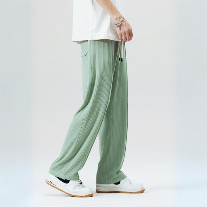 Men's Pleated Tailored Trousers – Elastic Waist Smart Casual – view 9