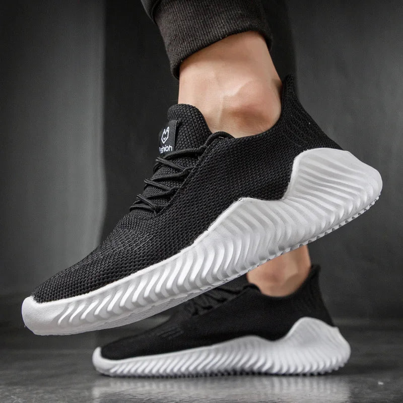 Men's Knit Trainers – Breathable Cushioned Everyday Sneakers – view 7