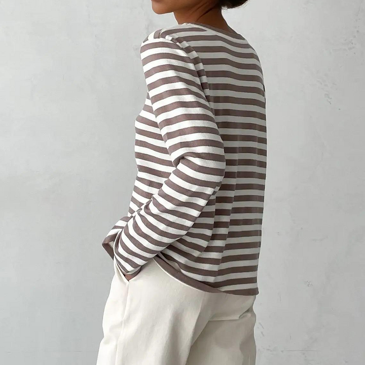 Women's Organic Cotton Striped Shirt – Soft Everyday Top – view 10
