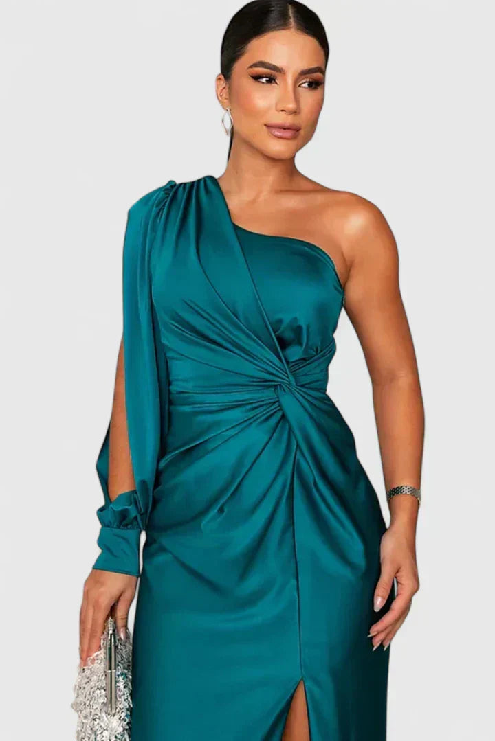Women's One-Shoulder Maxi Dress – Effortless Elegance for Events