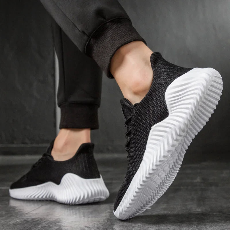 Men's Knit Trainers – Breathable Cushioned Everyday Sneakers – view 9
