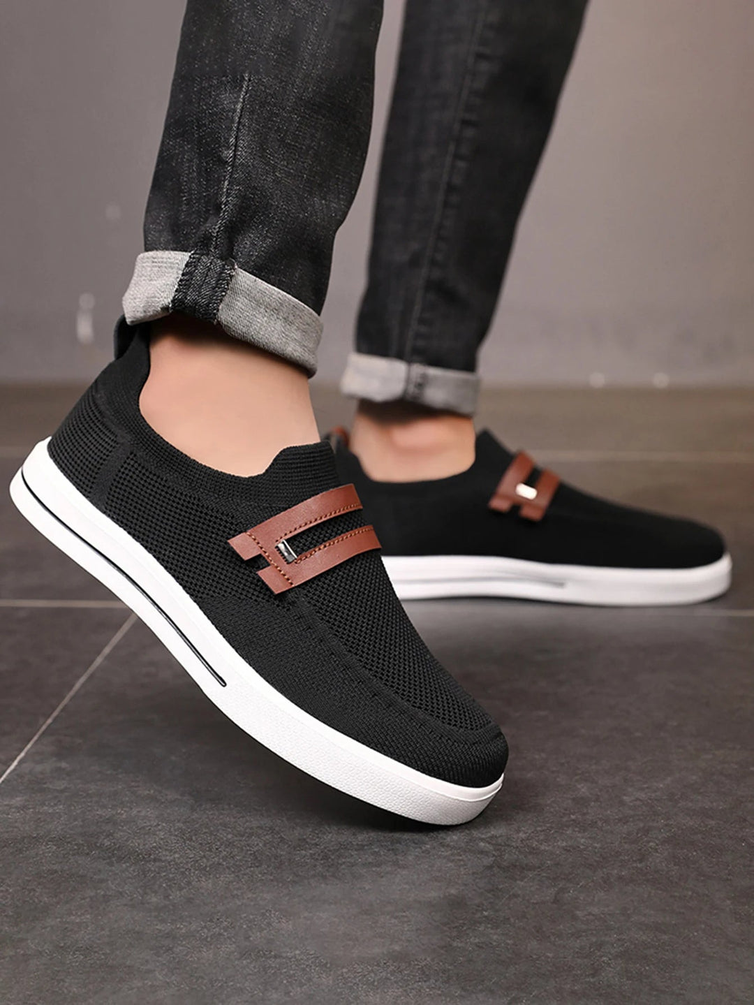 Men's Knit Slip-On Trainers – Lightweight Everyday Comfort – view 7