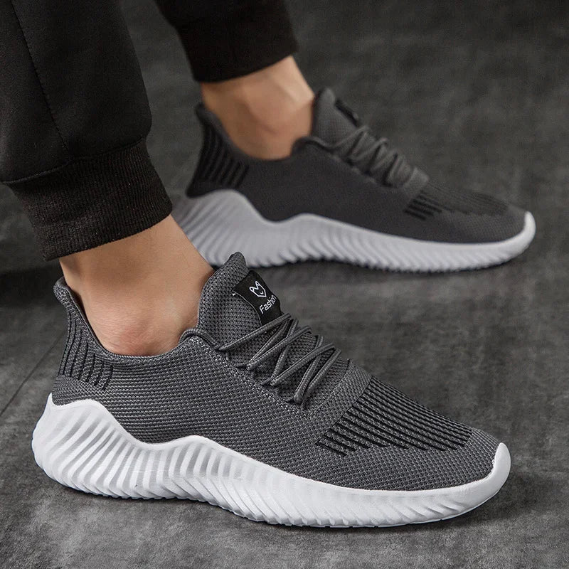 Men's Knit Trainers – Breathable Cushioned Everyday Sneakers – view 11