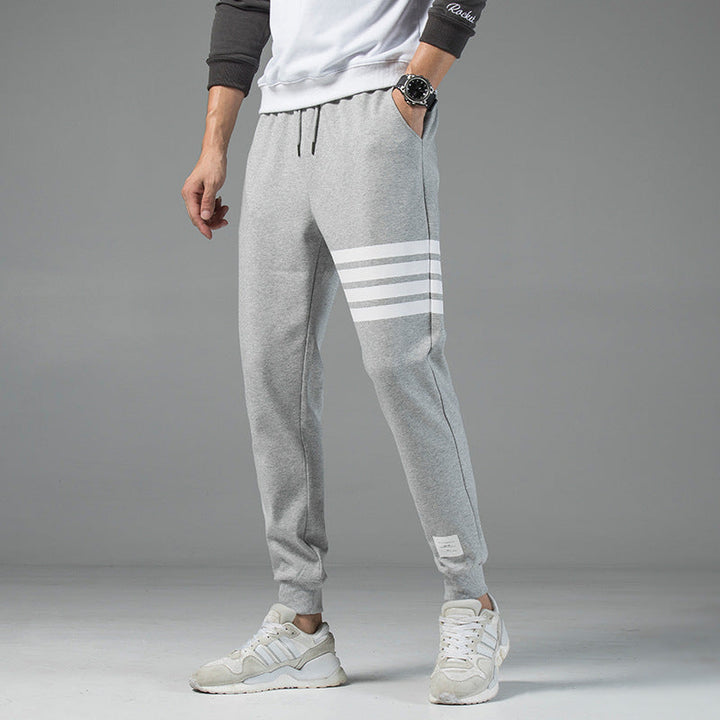 Men's Cotton Blend Joggers – Sienna Striped Track Trousers – view 11