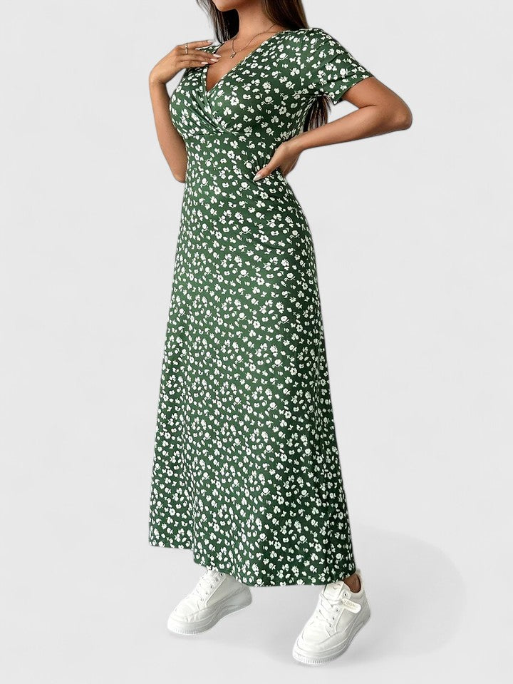 Women's Floral Sophisticated Maxi Dress - Elegant & Flattering