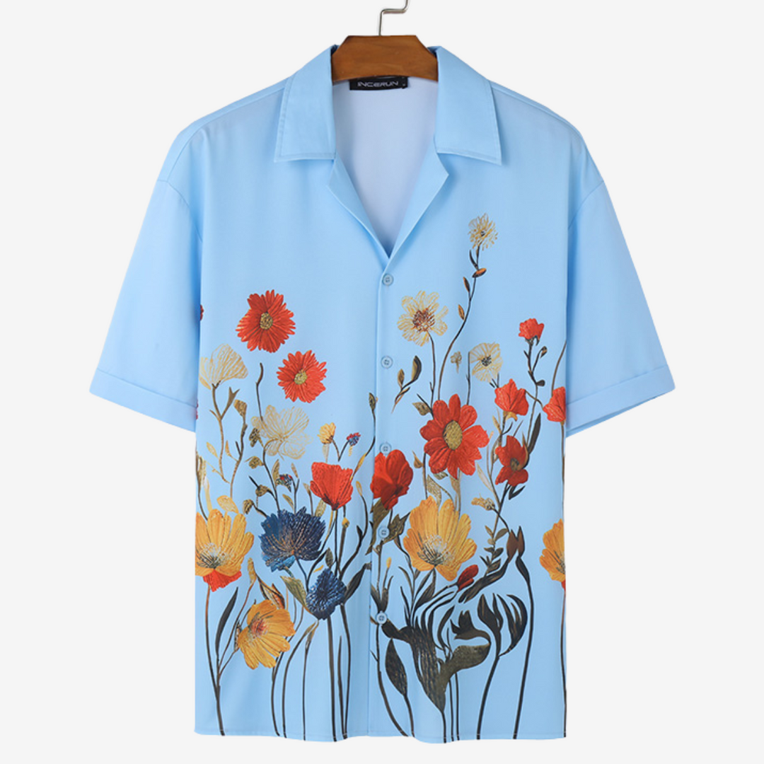 Men's Floral Print Shirt – Admiral Breathable Resort Style – view 6