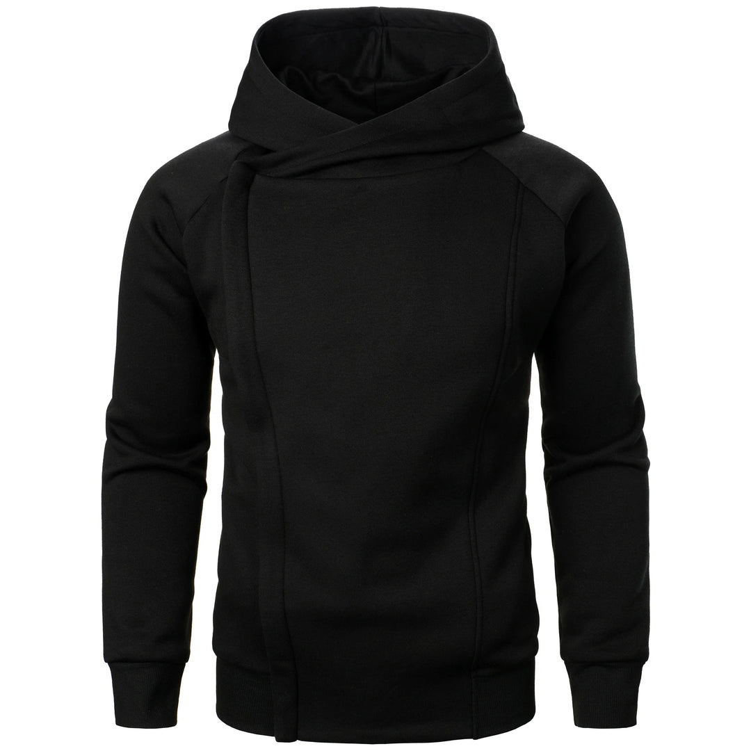 Men's Cotton-Blend Crossover Hoodie – Midweight Fleece Pullover – view 9