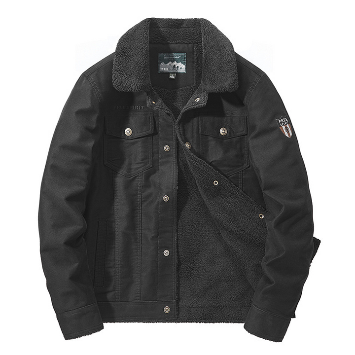 Men's Fortress Padded Cotton Military Jacket – Fleece Lined – view 4