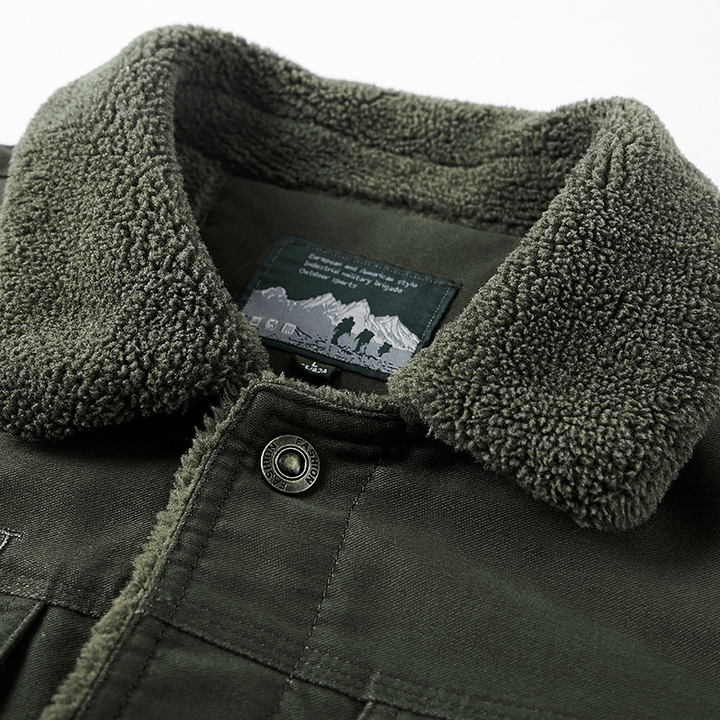 Men's Fortress Padded Cotton Military Jacket – Fleece Lined – view 6