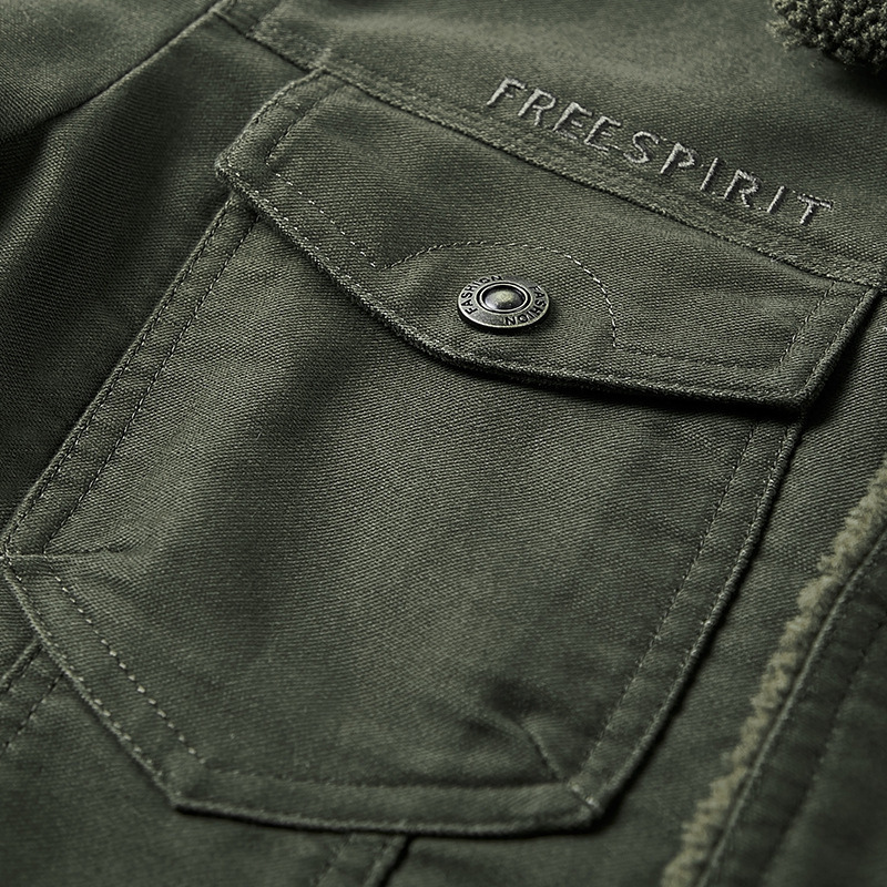 Men's Fortress Padded Cotton Military Jacket – Fleece Lined – view 7