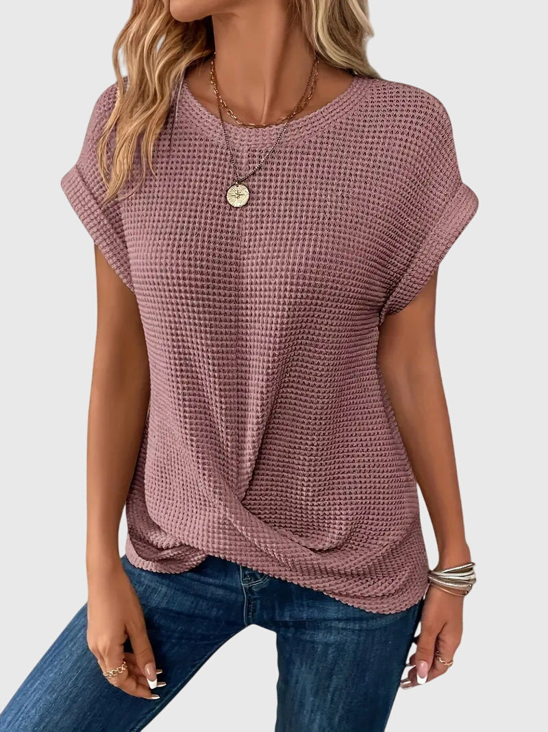 Women's Classic Crew Neck Blouse - Timeless and Versatile