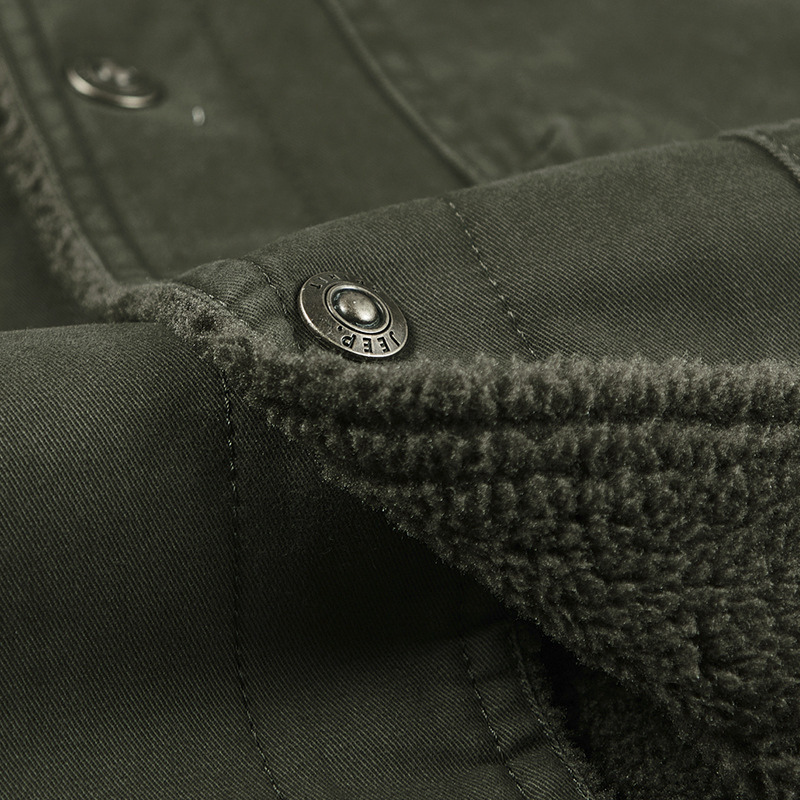 Men's Fortress Padded Cotton Military Jacket – Fleece Lined – view 10