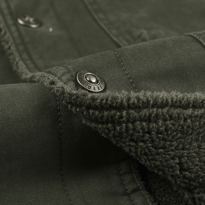 Men's Fortress Padded Cotton Military Jacket – Fleece Lined – view 10