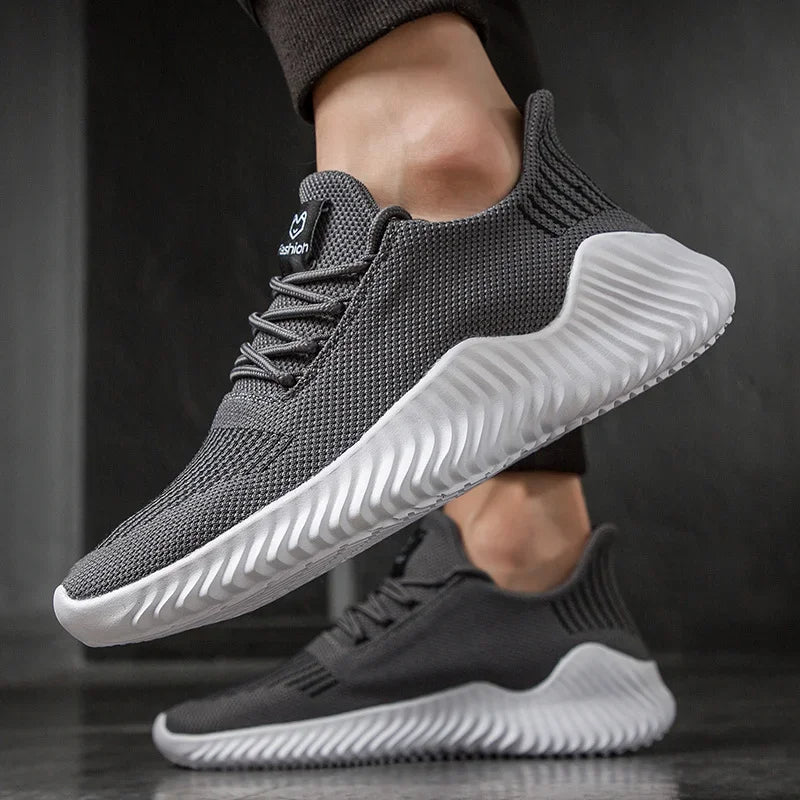 Men's Knit Trainers – Breathable Cushioned Everyday Sneakers – view 12