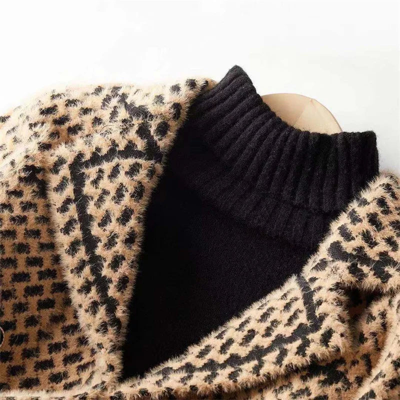 Women's Houndstooth Knit Jacket – Tailored Blazer-Style Layer – view 8