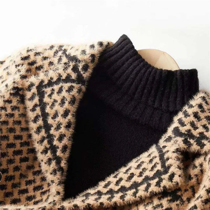 Women's Houndstooth Knit Jacket – Tailored Blazer-Style Layer – view 8