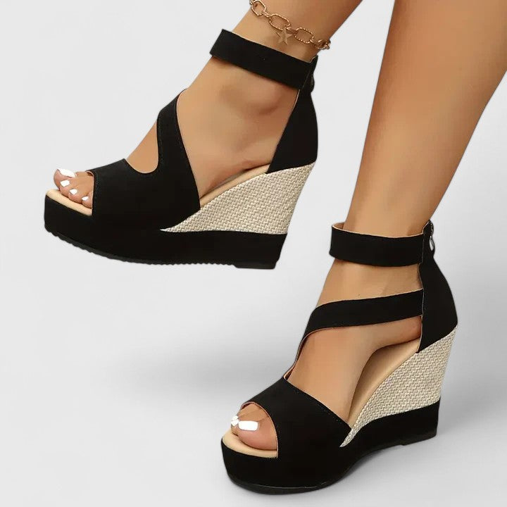 Women's Woven Orthopedic Wedge Sandals - All-Day Comfort