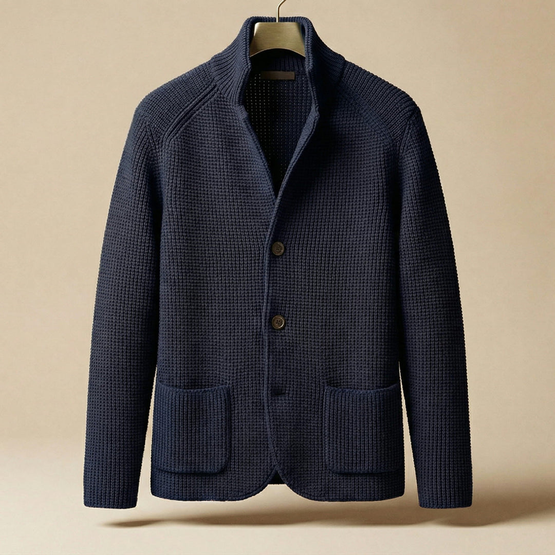 Men's Knit Cardigan – Button-Front Tailored Layering Jumper – view 6