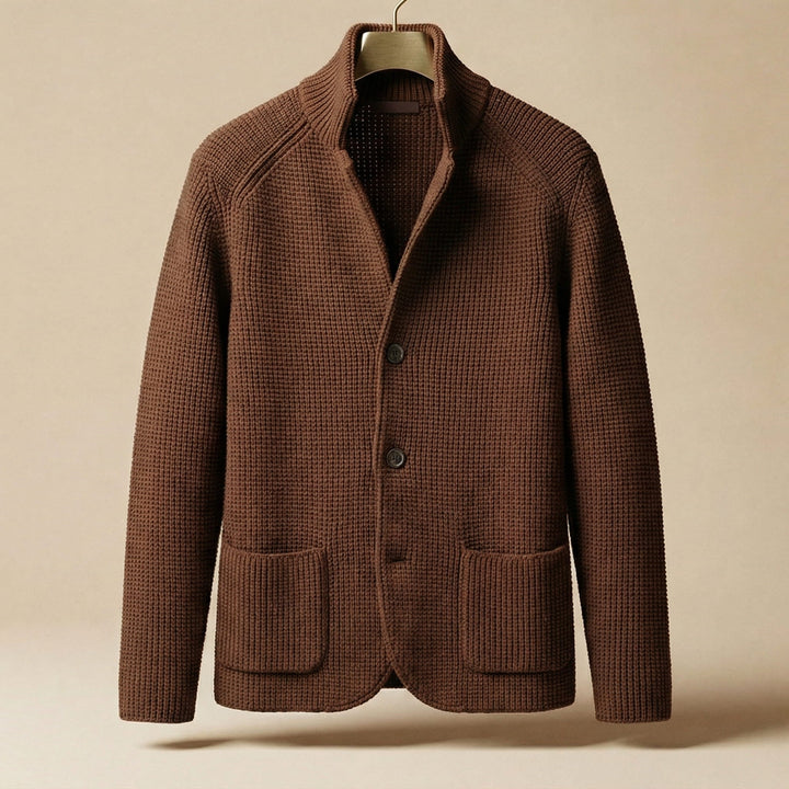Men's Knit Cardigan – Button-Front Tailored Layering Jumper – view 4