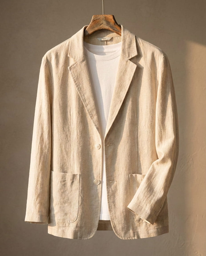 Men's Linen Blazer – Unstructured Summer Tailoring – view 2