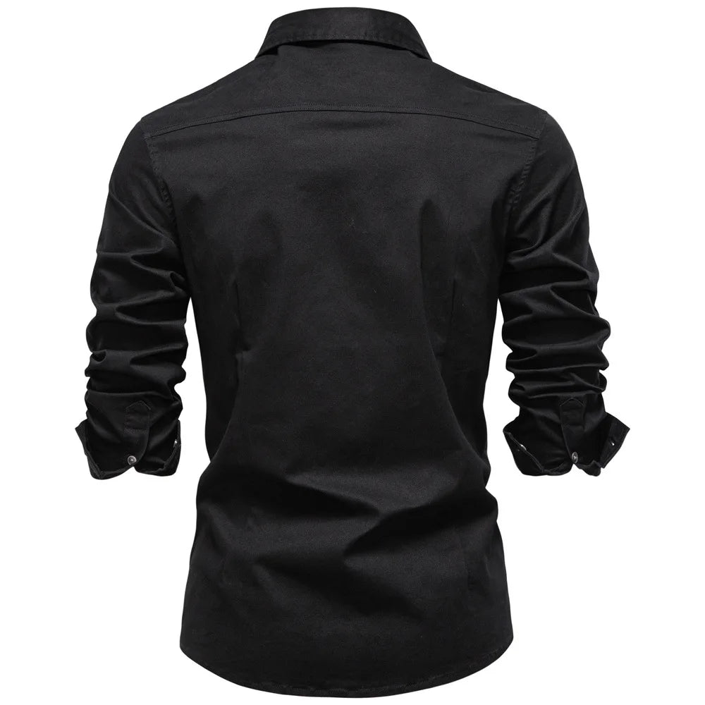 Men's Cotton Utility Overshirt – Heavyweight Workwear Shirt – view 11