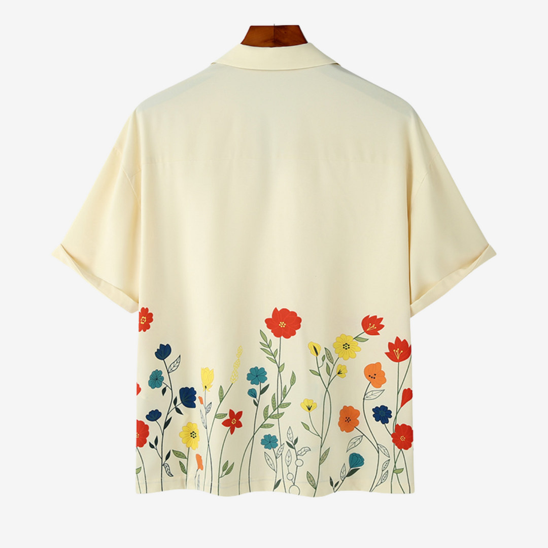 Men's Floral Print Shirt – Admiral Breathable Resort Style – view 3