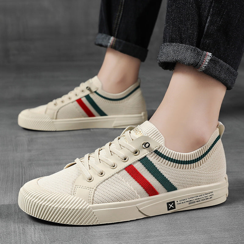 Men's Knit Trainers – Breathable Striped Sneakers for All-Day Wear – view 3