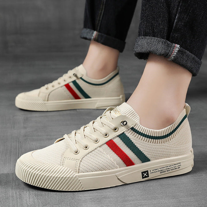 Men's Knit Trainers – Breathable Striped Sneakers for All-Day Wear – view 3