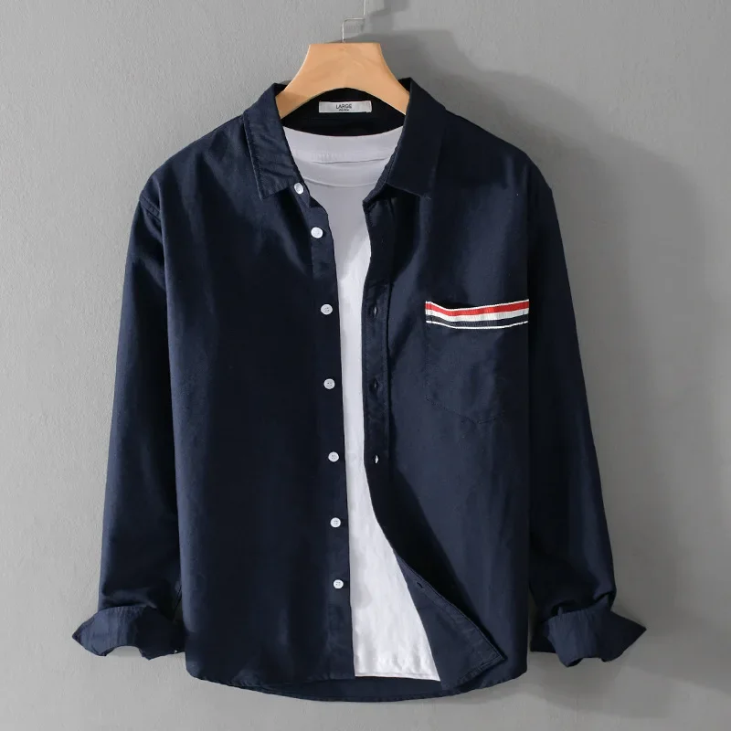 Men's Cotton Casual Shirt with Stripe Detail – Relaxed Weekend Fit