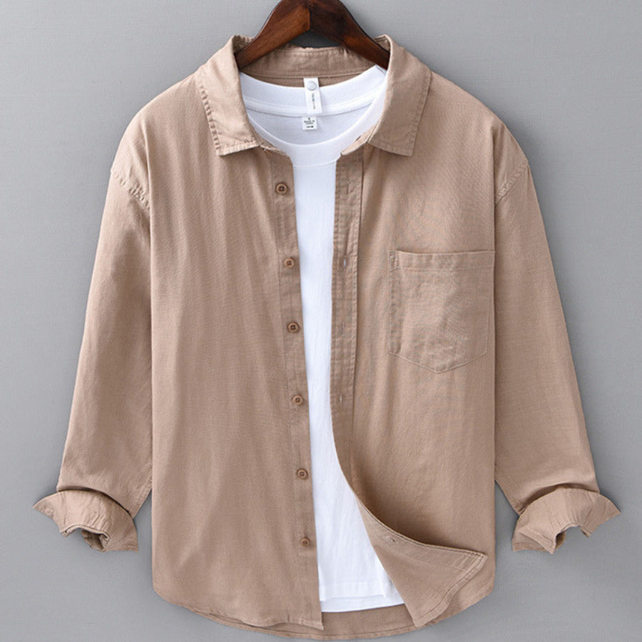 Men's 100% Linen Shirt – Breathable Relaxed Summer Fit – view 8