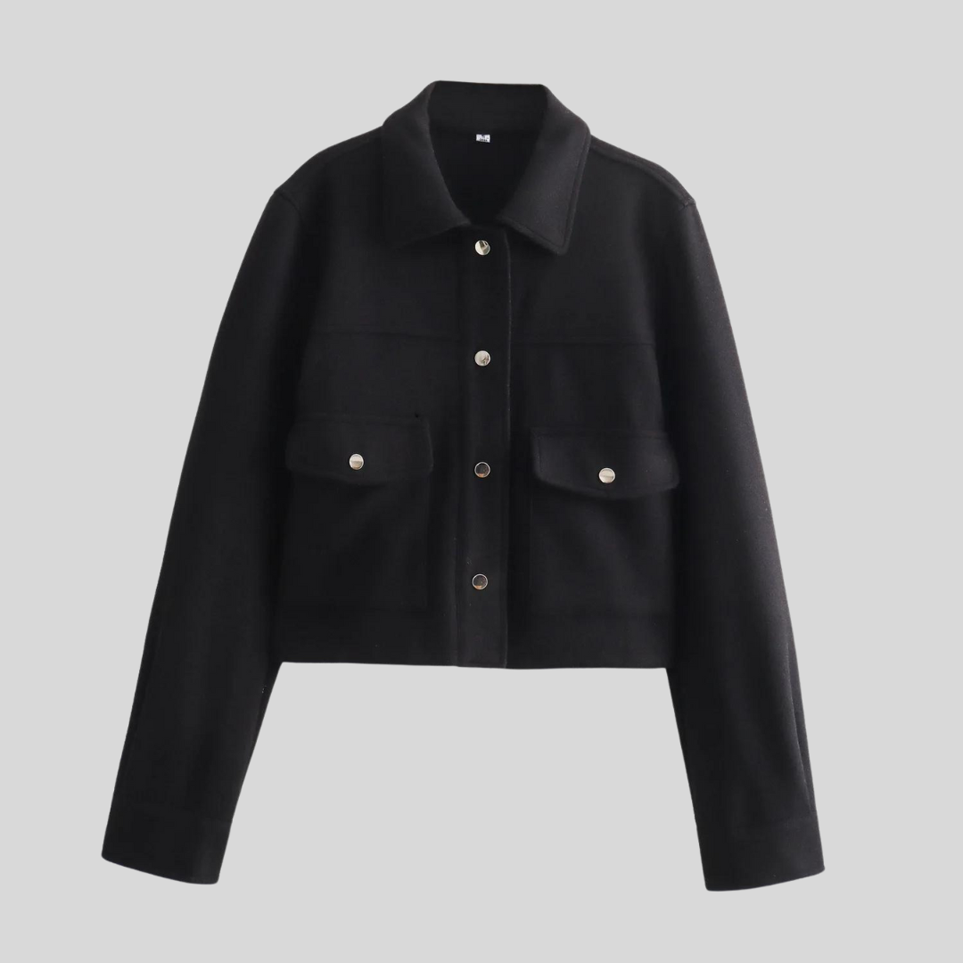 Women's Tailored Button-Front Jacket – Polished Workwear Layer