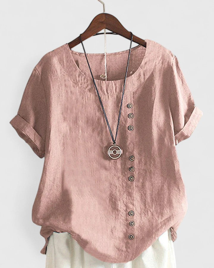 Women's Short Sleeve Blouse - Comfortable & Versatile Everyday