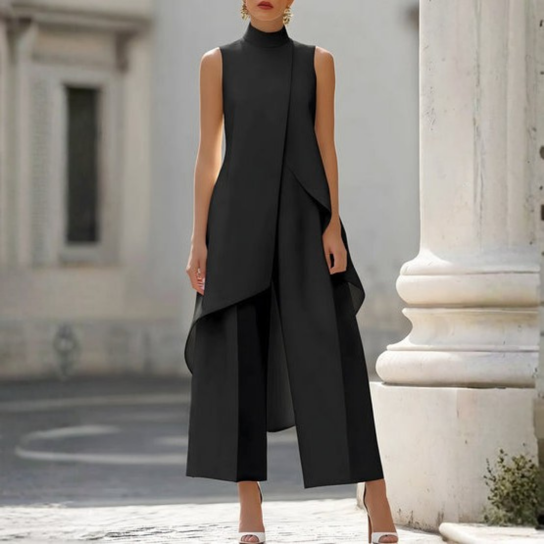 Women's Elegant Drop-Waist Jumpsuit - Ideal for Day or Night