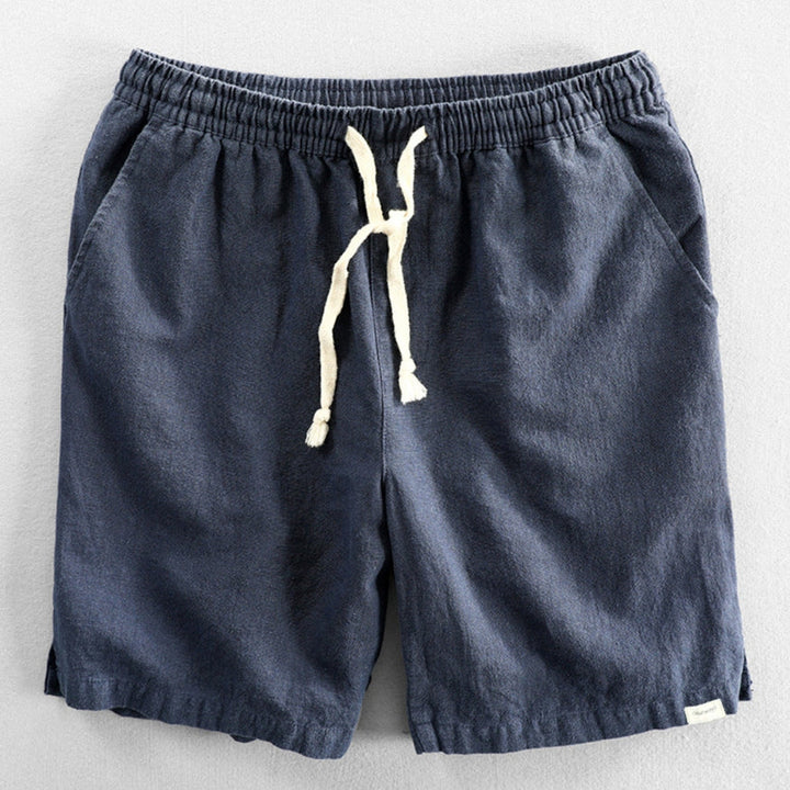 Men's Cotton-Linen Shorts – Drawstring Weekend Comfort