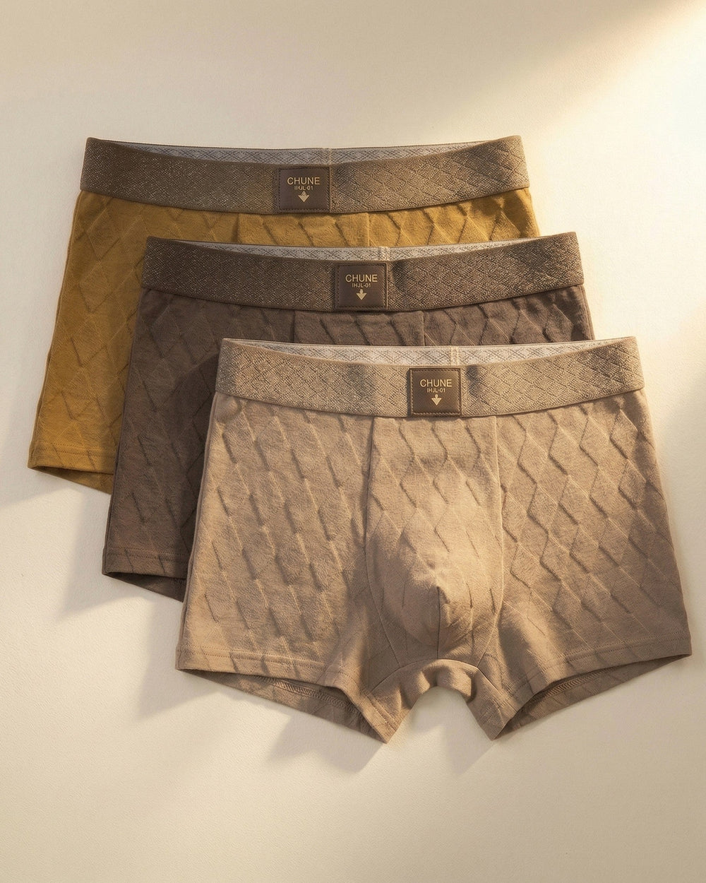 Men's Cotton Boxer Briefs – Breathable 3-Pack Underwear