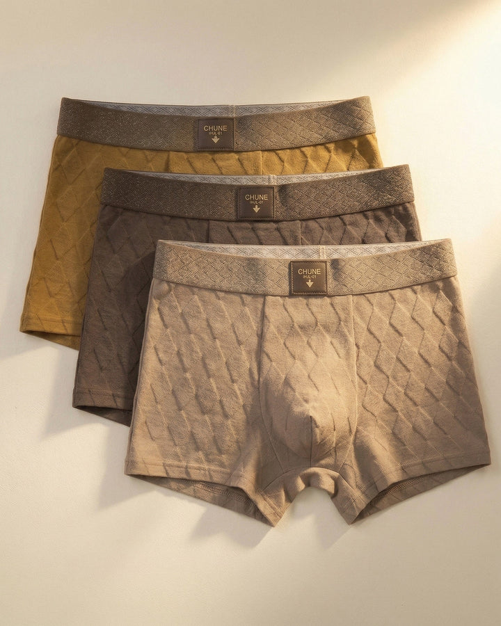 Men's Cotton Boxer Briefs – Breathable 3-Pack Underwear