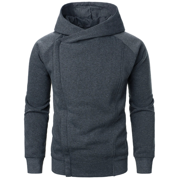 Men's Cotton-Blend Crossover Hoodie – Midweight Fleece Pullover – view 2