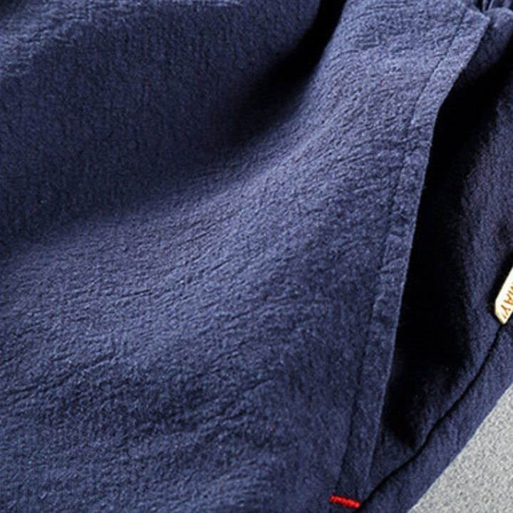 Men's Cotton-Linen Shorts – Drawstring Weekend Comfort – view 2