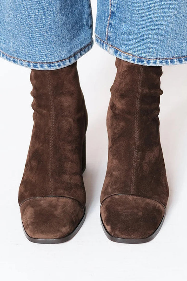 Women's Square Toe Block Heel Boots - Versatile Wardrobe Staple