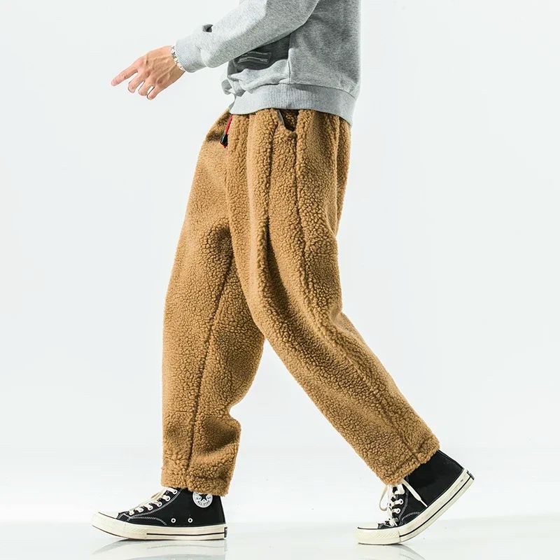 Men's Lambswool Joggers – Warm Relaxed Fit Winter Trousers – view 2