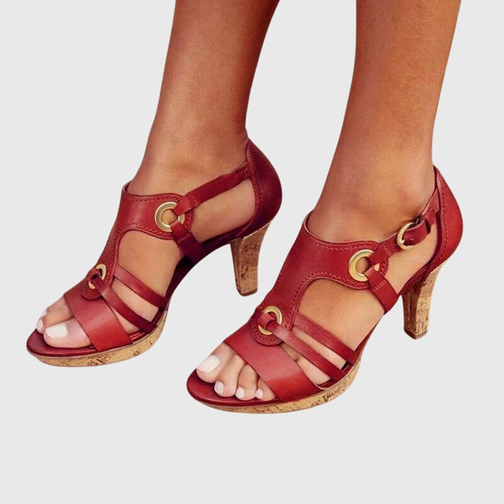 Women's Comfortable Leather Heels - Elegant & Supportive